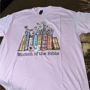 Gildan Pink Women of the Bible Short Sleeve Tee Medium
